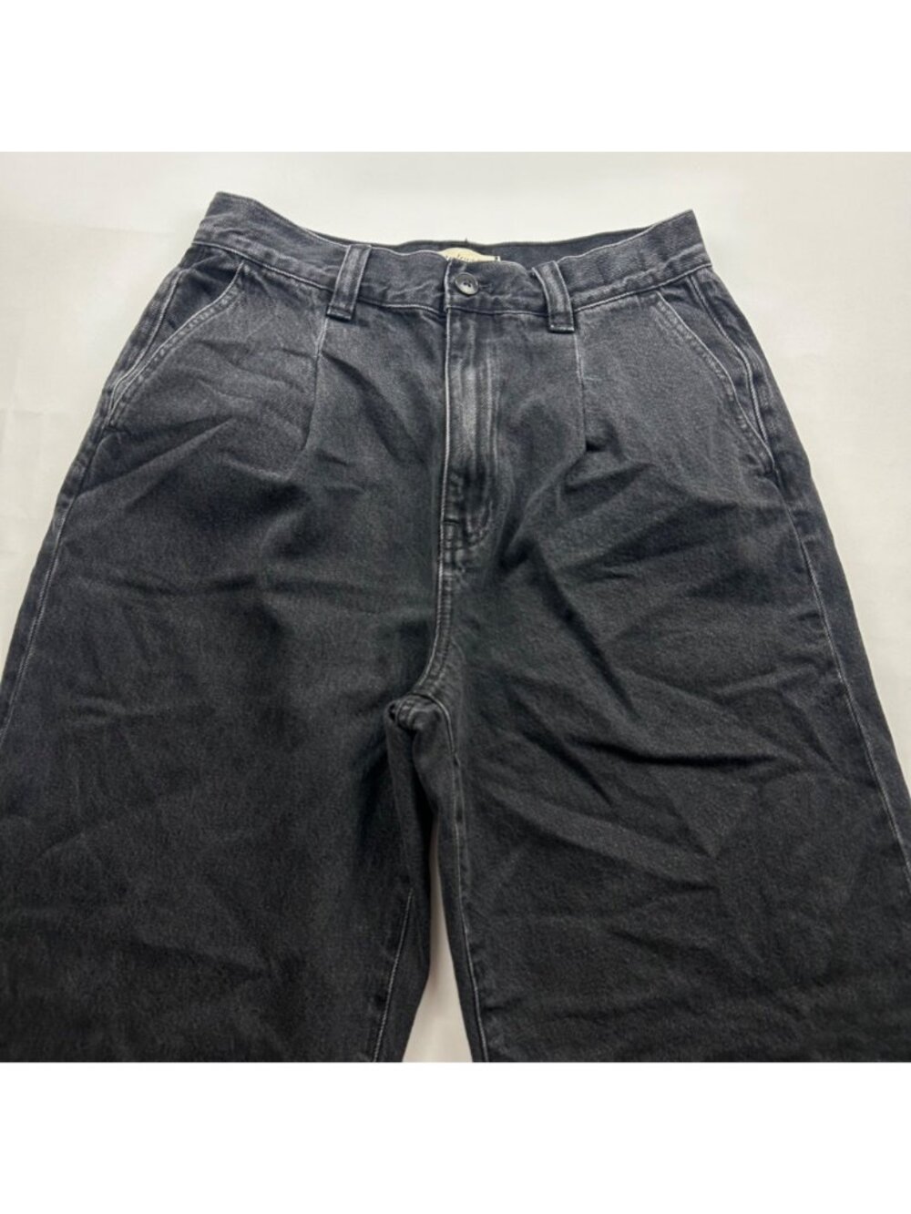 Madewell Washed Black Denim Harlow Wide Leg Trouser Jeans 27 - Picture 3 of 8